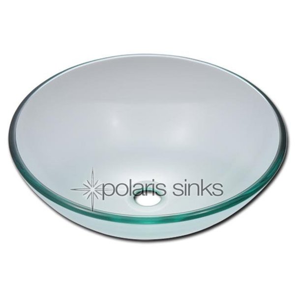 Polaris Sinks Polaris Sink P106CR Crystal Colored Glass Vessel Sink P106CR